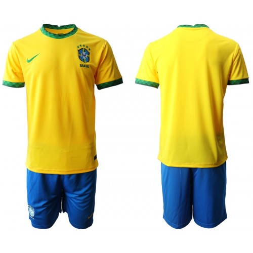 Brasilien Fodboldtrøjer Børn Hjemmebanesæt 2020 Kort ærmer Brasilien Fodboldtrøjer Børn Hjemmebanesæt 2020 Kort ærmer